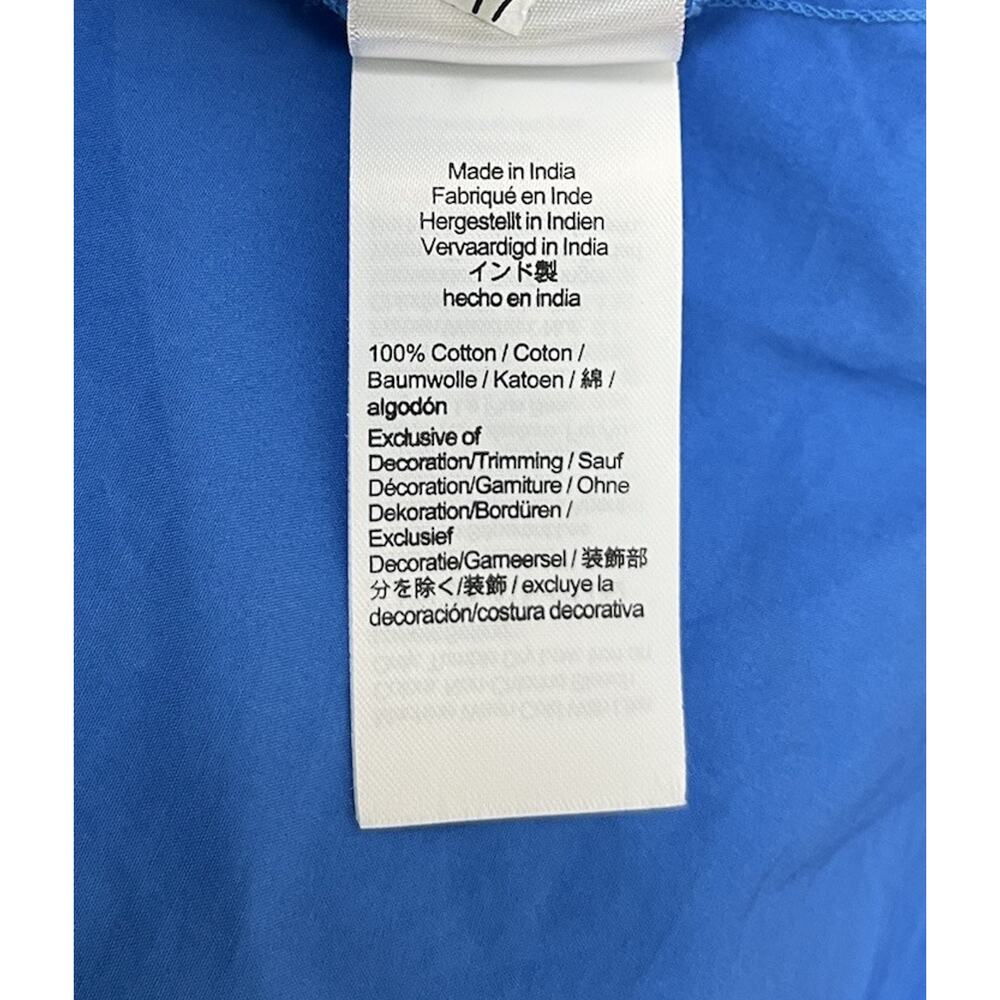 J. Crew Blue One Shoulder Cotton Poplin Midi Dress Coastal Resort Size Small - Picture 9 of 9